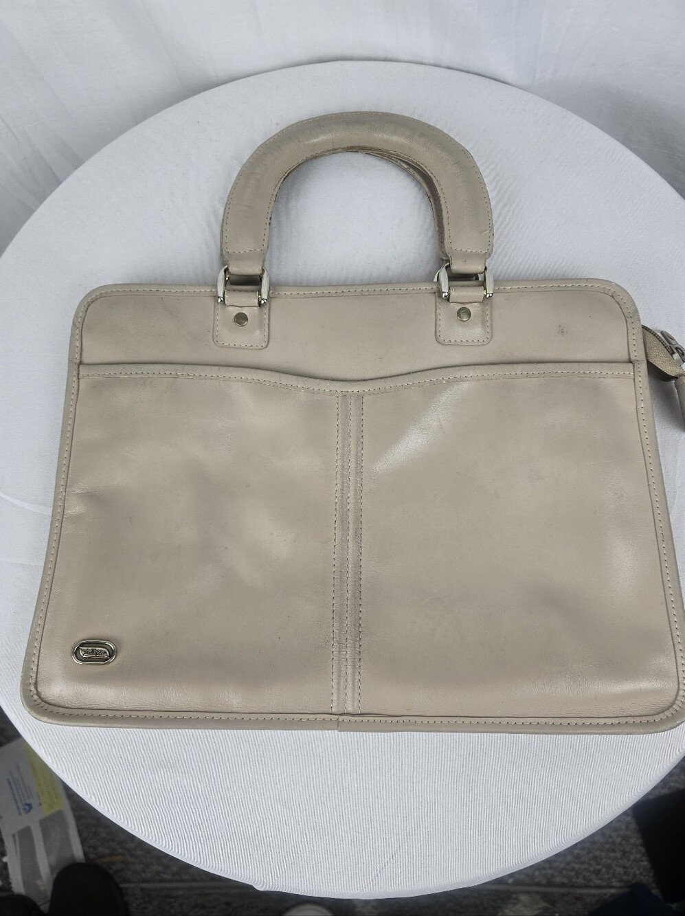 Phillippe Beige Leather Women’s Neutral Beige Tote Sz MED